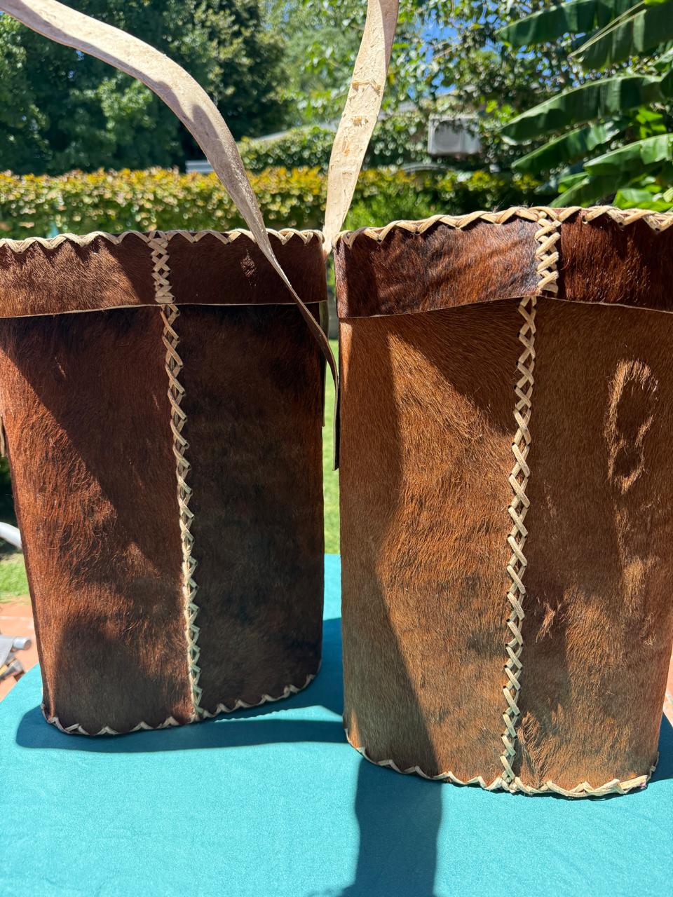 Porta Termo Cuero y Pelo