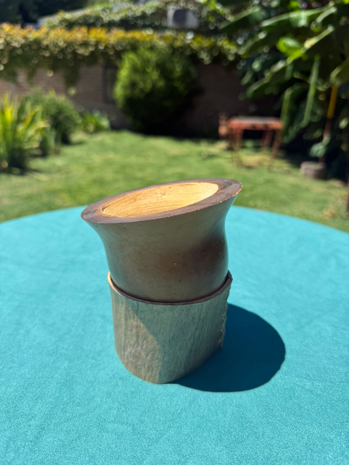 Mate Criollo base de cuero crudo