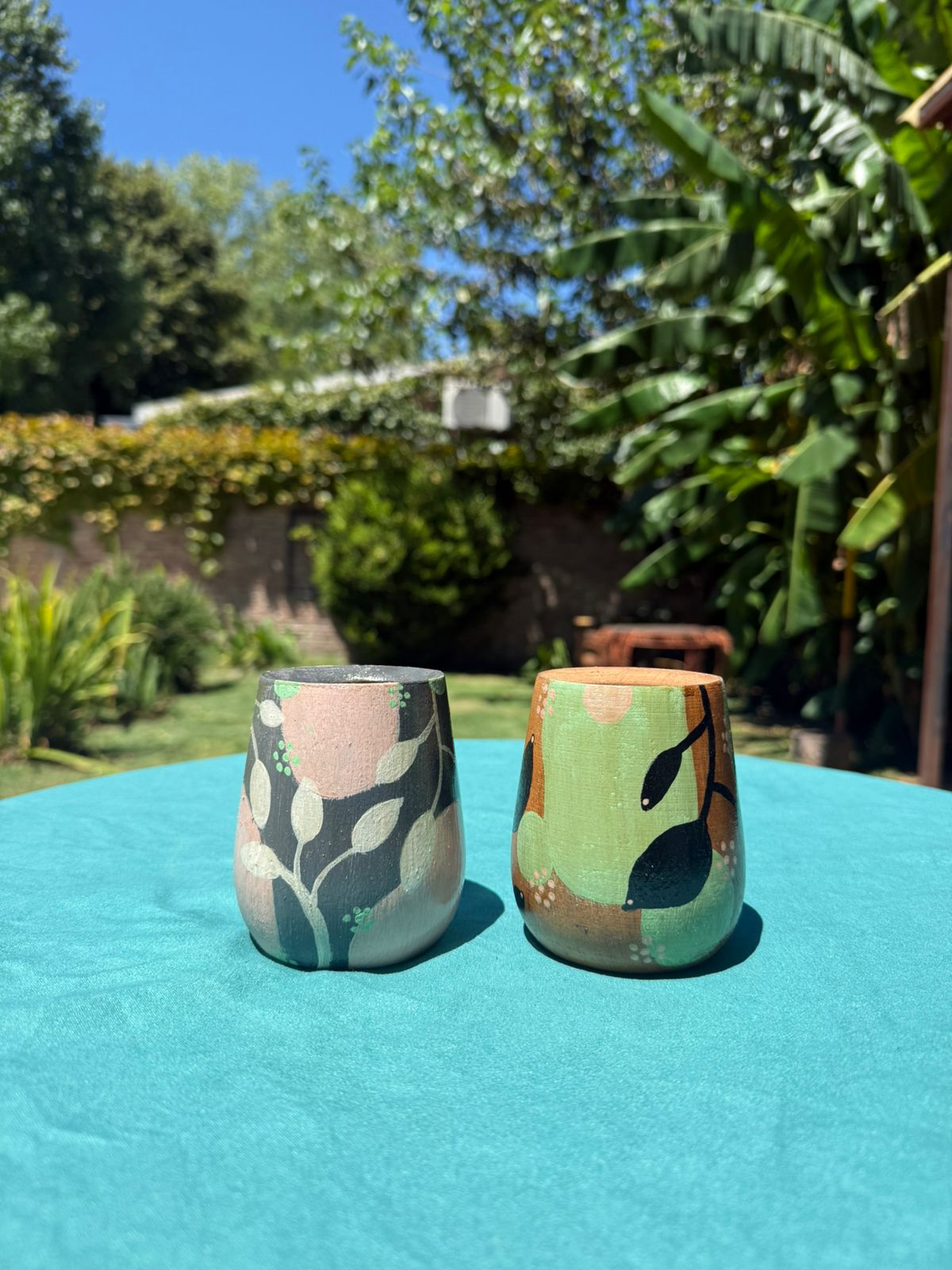 Mate Algarrobo Pintado a Mano